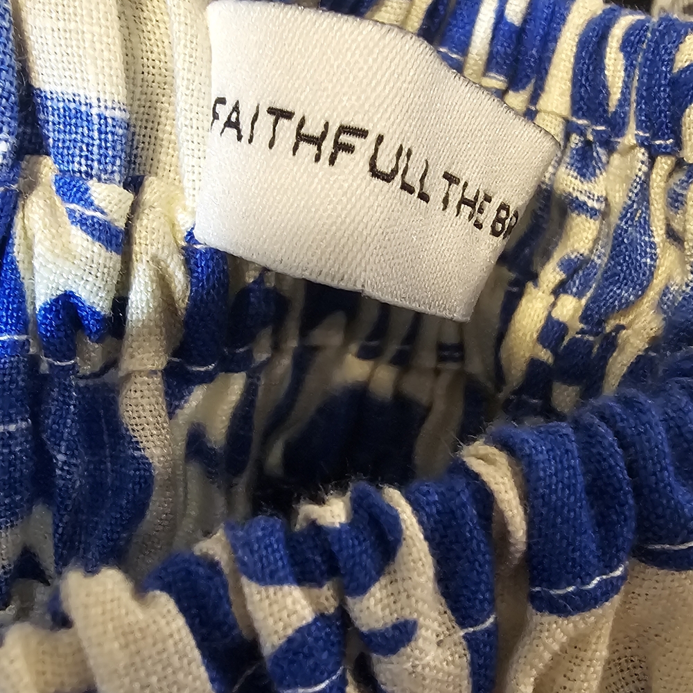 Faithfull The Brand Linen Maxi Dress Size 4 Boho Strapless Resort Vacation Greek - Picture 12 of 15